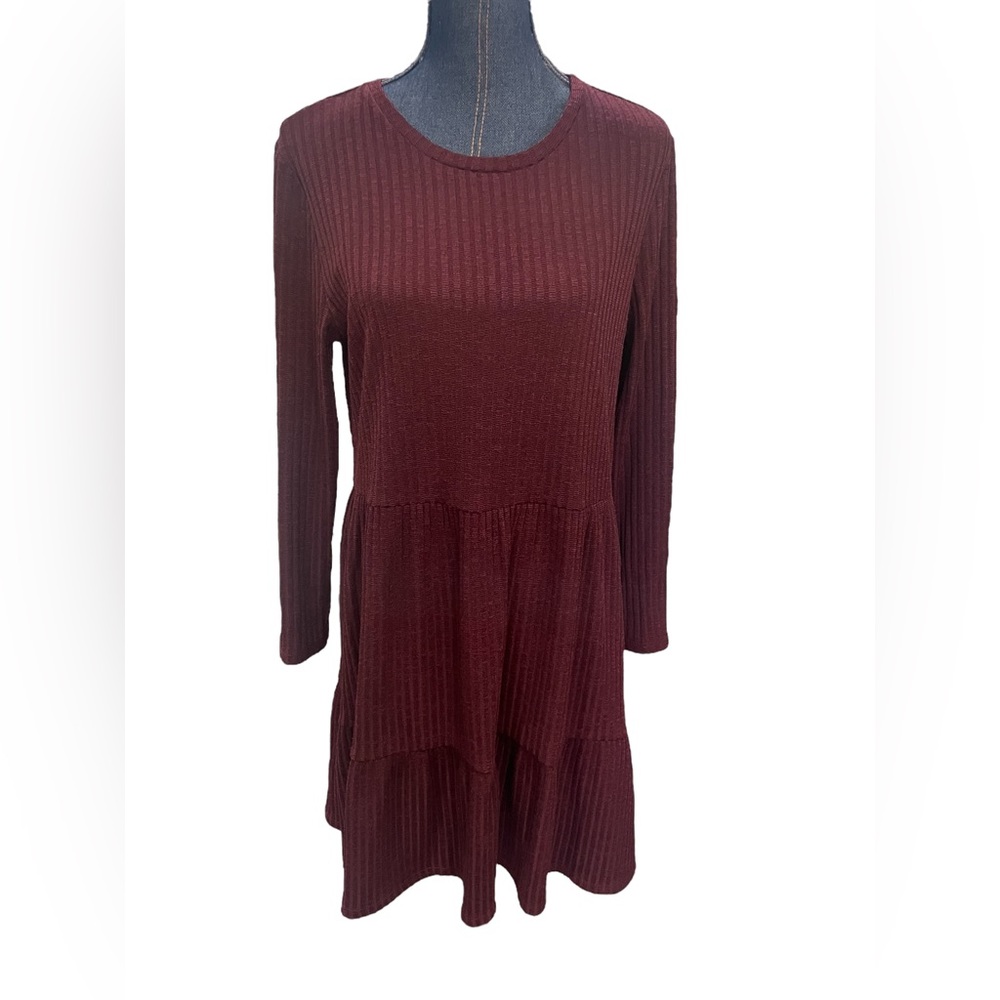 Philosophy women’s size large long sleeve maroon dress - Picture 2 of 8
